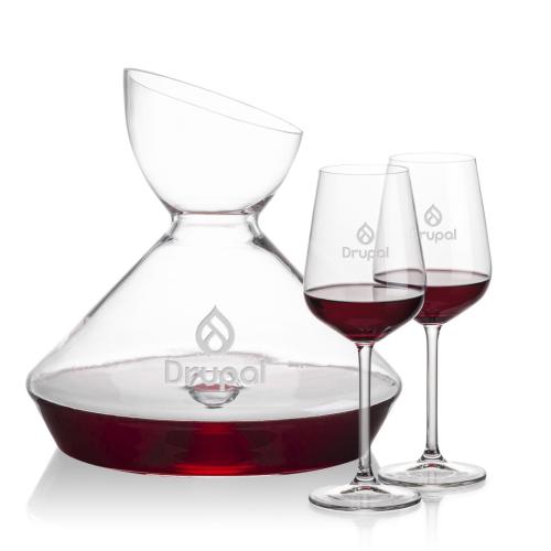Corporate Gifts - Barware - Carafes - Woodbury Carafe & Elderwood Wine