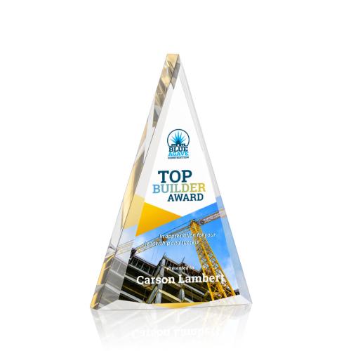 Recognition Awards - Acrylic Awards - Shrewsbury VividPrint™ Award - Gold