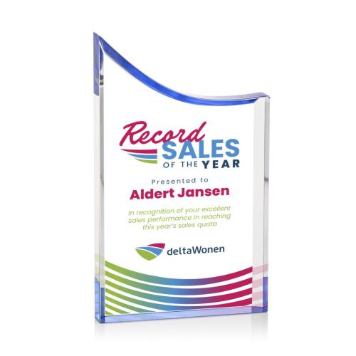Recognition Awards - Acrylic Awards - Chiswick VividPrint™ Award - Blue