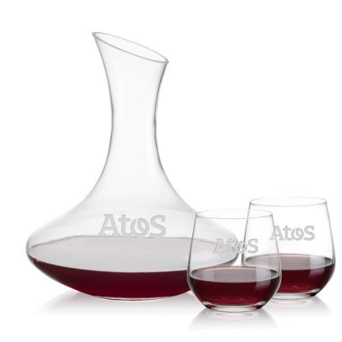 Corporate Gifts - Barware - Carafes - Hampton Carafe & Garland Stemless Wine