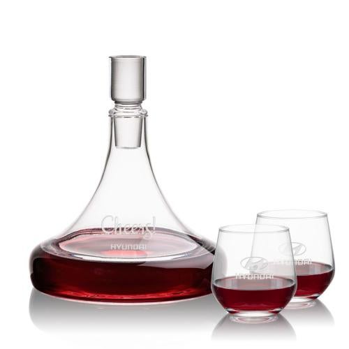 Corporate Gifts - Barware - Carafes - Ashby Decanter & Garland Stemless Wine