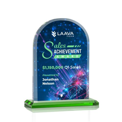 Recognition Awards - Crystal Awards - Bridgeport VividPrint™ Award - Green