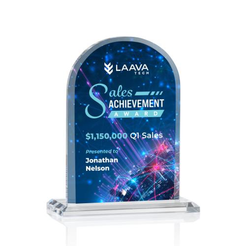 Recognition Awards - Crystal Awards - Bridgeport VividPrint™ Award - Clear