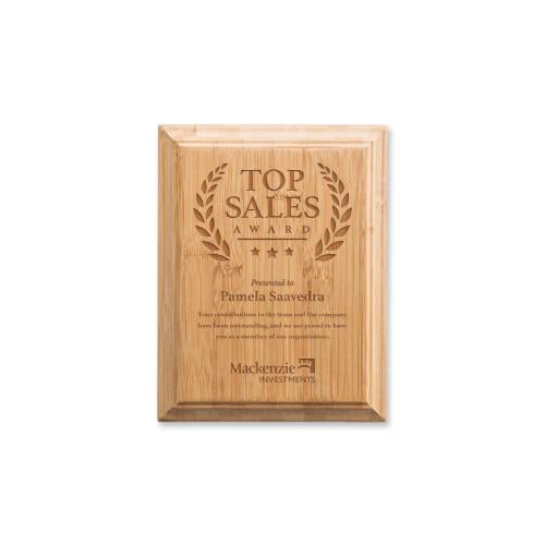Recognition Awards - Sustainable Awards - Bamboo Engraved Plaque
