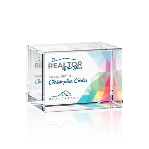 Recognition Awards - Crystal Awards - Lexington Cube VividPrint™ Award