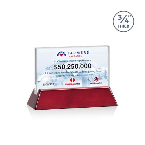 Recognition Awards - Full Color Awards - Walkerton VividPrint™ Award - Starfire/Rosewood (Horiz)