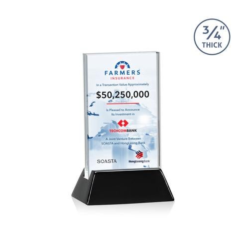 Recognition Awards - Full Color Awards - Walkerton VividPrint™ Award - Starfire/Black (Vert)