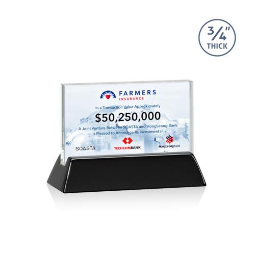 Recognition Awards - Full Color Awards - Walkerton VividPrint™ Award - Starfire/Black (Horiz)