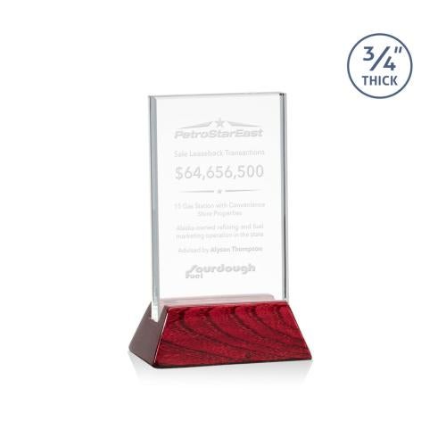 Recognition Awards - Crystal Awards - Walkerton Award - Starfire/Rosewood (Vert)