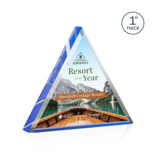 Recognition Awards - Acrylic Awards - Brighton VividPrint™ Award - Blue
