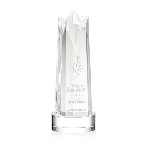 Recognition Awards - Crystal Awards - Ellesmere Star on Stanrich Base - Clear