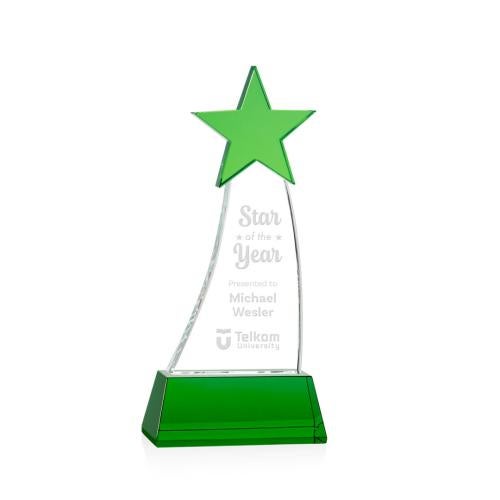 Recognition Awards - Crystal Awards - Manolita Star Award - Green/Green