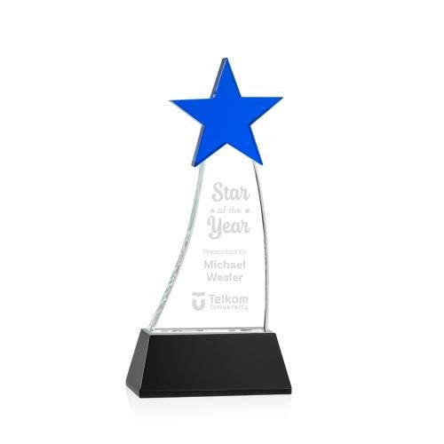 Recognition Awards - Crystal Awards - Manolita Star Award - Blue/Black