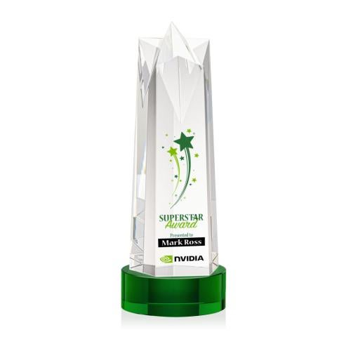 Recognition Awards - Crystal Awards - Ellesmere VividPrint™ Award on Stanrich - Green