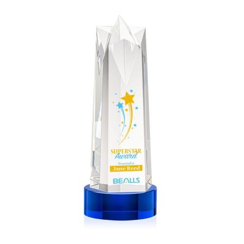 Recognition Awards - Crystal Awards - Ellesmere VividPrint™ Award on Stanrich - Blue