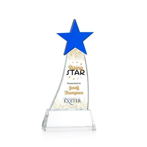 Recognition Awards - Crystal Awards - Manolita VividPrint™ Award - Blue/Clear