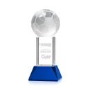 Soccer Ball Award on Stowe Base - Blue