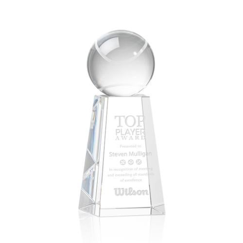 Recognition Awards - Crystal Awards - Tennis Ball Award on Novita Base
