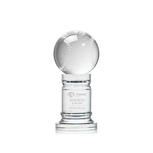 Recognition Awards - Crystal Awards - Baseball Award on Colverstone Base