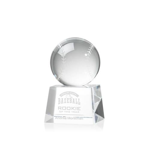 Recognition Awards - Crystal Awards - Baseball Award on Robson Base