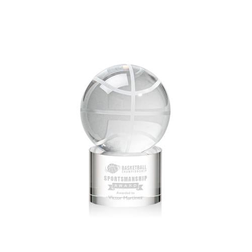 Recognition Awards - Crystal Awards - Basketball Award on Marvel Base