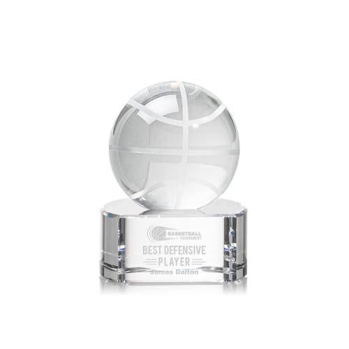 Recognition Awards - Crystal Awards - Basketball Award on Paragon Base