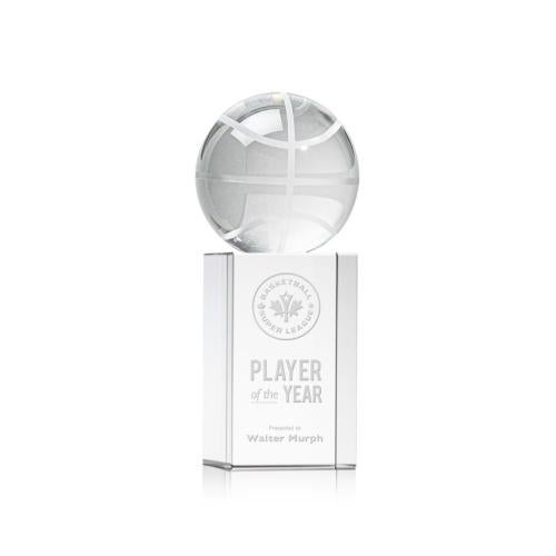 Recognition Awards - Crystal Awards - Basketball Award on Dakota Base