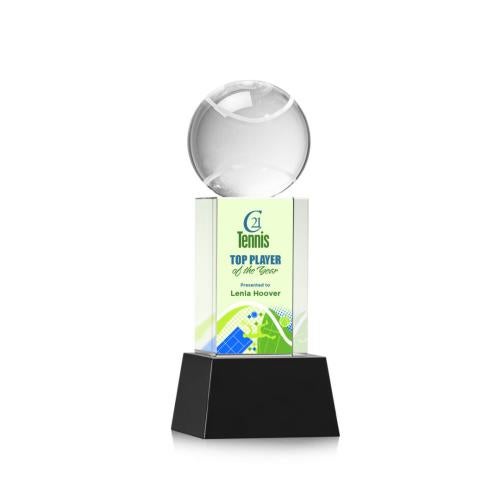 Recognition Awards - Crystal Awards - Tennis Ball VividPrint™ Award on Belcroft - Black