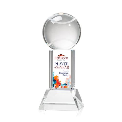 Recognition Awards - Crystal Awards - Tennis Ball VividPrint™ Award on Stowe - Clear