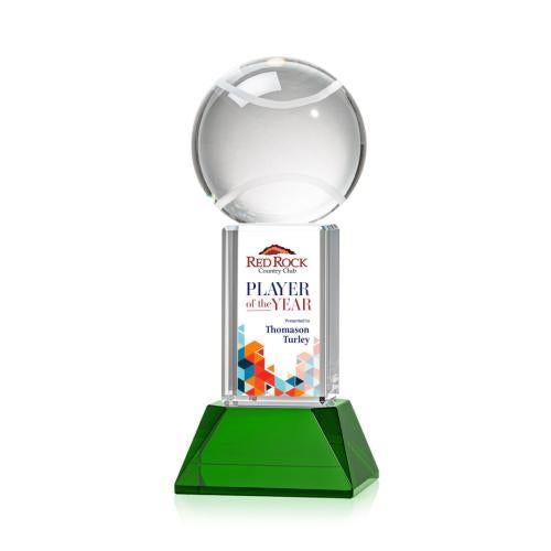 Recognition Awards - Crystal Awards - Tennis Ball VividPrint™ Award on Stowe - Green