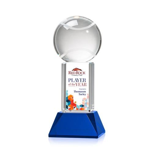 Recognition Awards - Crystal Awards - Tennis Ball VividPrint™ Award on Stowe - Blue