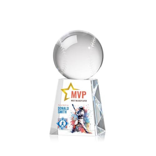 Recognition Awards - Crystal Awards - Baseball VividPrint™ Award on Celestina