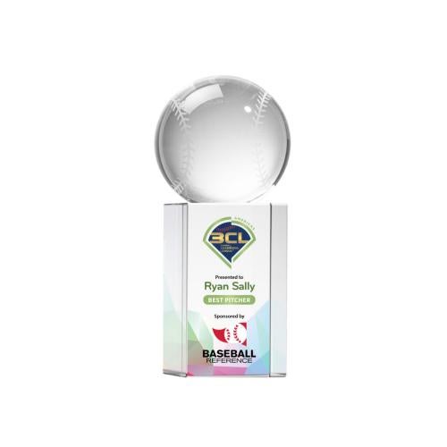 Recognition Awards - Crystal Awards - Baseball VividPrint™ Award on Dakota