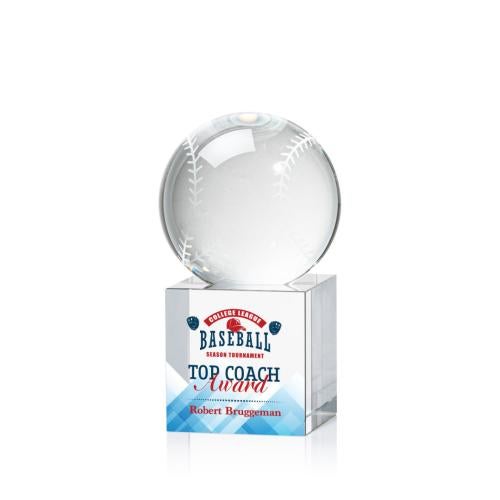 Recognition Awards - Crystal Awards - Baseball VividPrint™ Award on Granby
