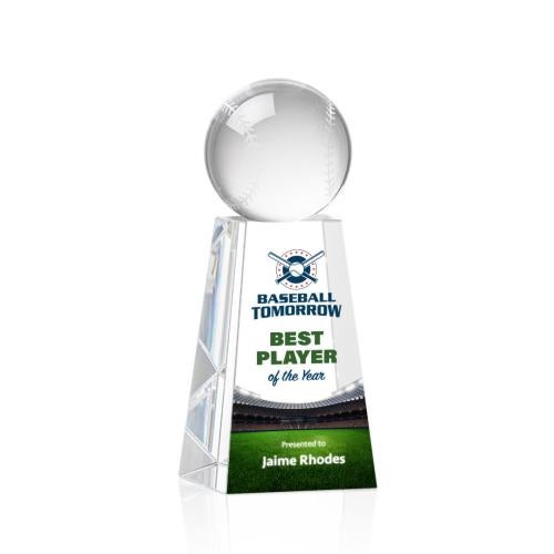 Recognition Awards - Crystal Awards - Baseball VividPrint™ Award on Novita