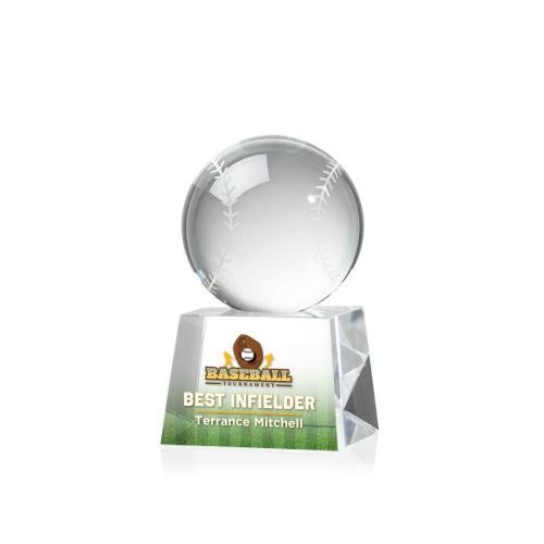 Recognition Awards - Crystal Awards - Baseball VividPrint™ Award on Robson