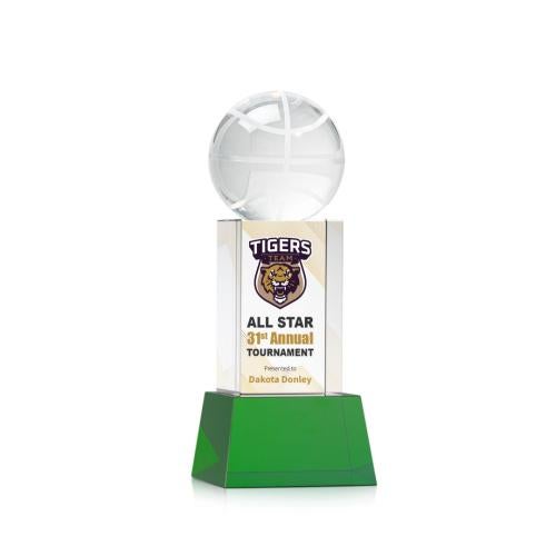 Recognition Awards - Crystal Awards - Basketball VividPrint™ Award on Belcroft - Green
