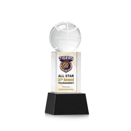 Recognition Awards - Crystal Awards - Basketball VividPrint™ Award on Belcroft - Black