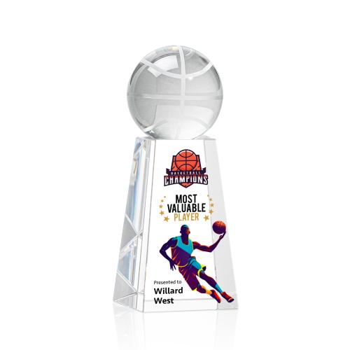 Recognition Awards - Crystal Awards - Basketball VividPrint&trade; Award on Novita