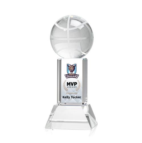 Recognition Awards - Crystal Awards - Basketball VividPrint&trade; Award on Stowe - Clear