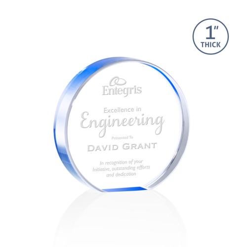 Recognition Awards - Acrylic Awards - Narita Circle Award - Blue