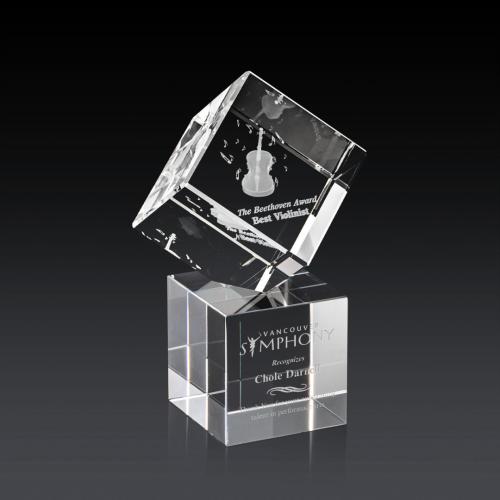 Recognition Awards - Crystal Awards - Burrill 3D Award on Granby Base