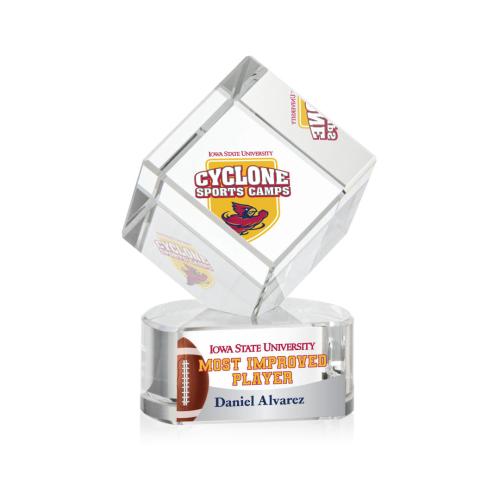 Recognition Awards - Crystal Awards - Burrill VividPrint™ Award on Paragon Base - Clear