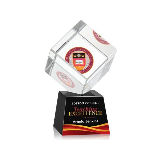 Recognition Awards - Crystal Awards - Burrill VividPrint™ Award on Robson Base - Black