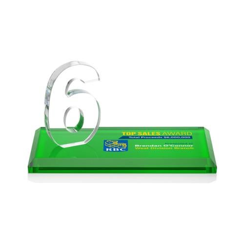 Recognition Awards - Crystal Awards - Northam Milestone VividPrint™ Award - Green