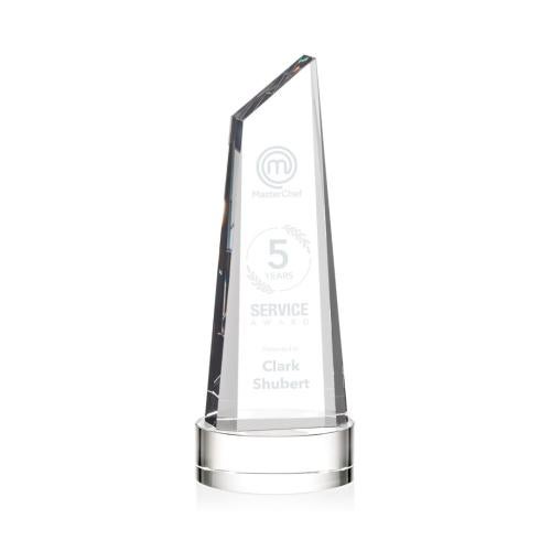 Recognition Awards - Crystal Awards - Akron Award on Base - Clear