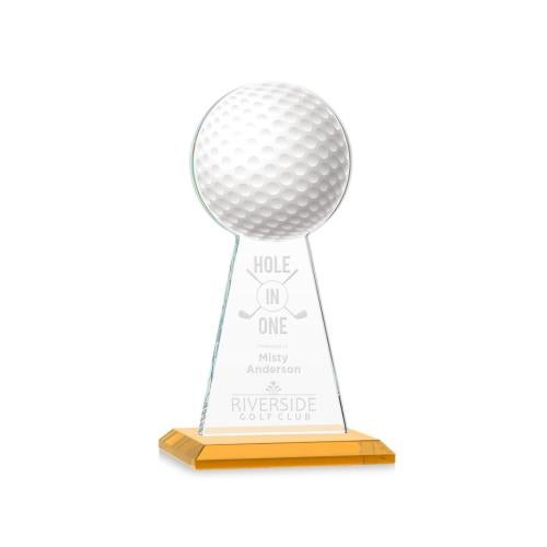 Recognition Awards - Crystal Awards - Edenwood Golf Award - Amber