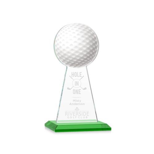 Recognition Awards - Crystal Awards - Edenwood Golf Award - Green