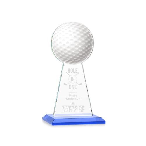 Recognition Awards - Crystal Awards - Edenwood Golf Award - Sky Blue