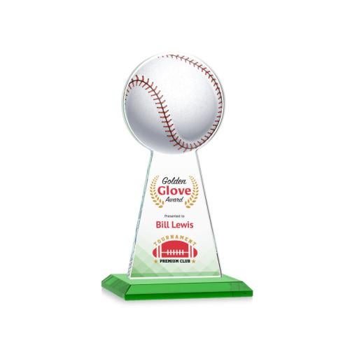 Recognition Awards - Crystal Awards - Edenwood Baseball VividPrint™ Award - Green